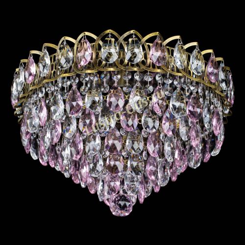 Люстра Грация №1 под бронзу розовая в Симферополе Гусь Хрустальный