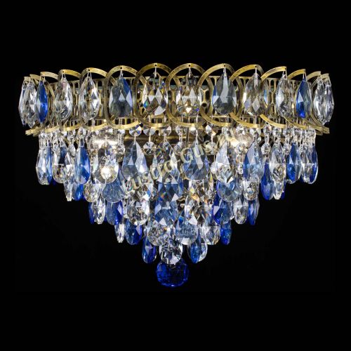 Люстра Грация №1 под бронзу синяя в Симферополе Гусь Хрустальный