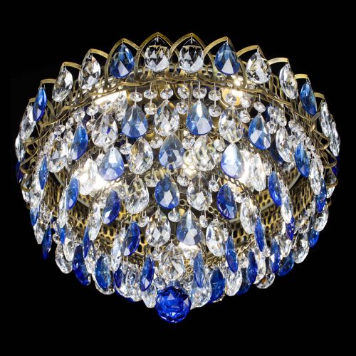 Люстра Грация №1 под бронзу синяя в Симферополе Гусь Хрустальный