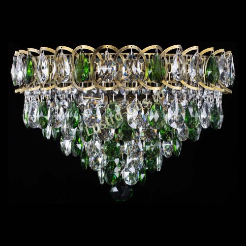 Люстра Грация №1 под бронзу зеленая в Симферополе Гусь Хрустальный