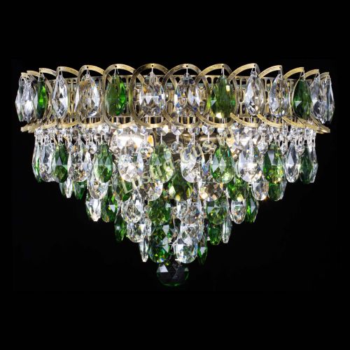 Люстра Грация №1 под бронзу зеленая в Симферополе Гусь Хрустальный