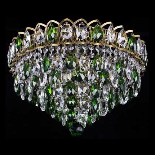 Люстра Грация №1 под бронзу зеленая в Симферополе Гусь Хрустальный