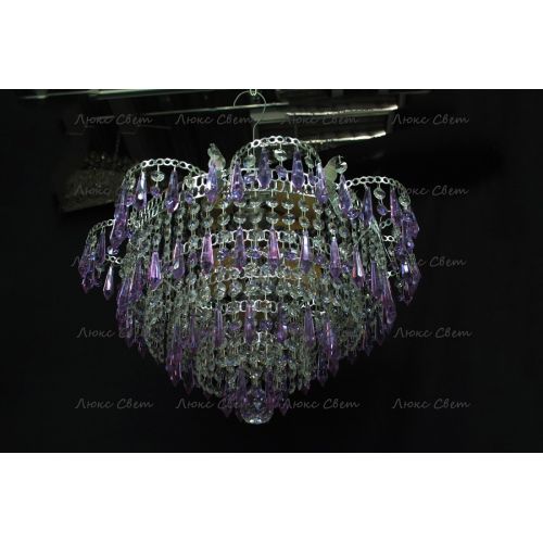 Люстра Ромашка Хризантема фиолетовая большой карашдаш в Симферополе Гусь Хрустальный