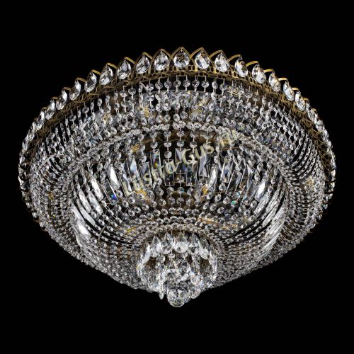 Люстра Хрустальный Каскад №1 700 мм под бронзу в Симферополе Гусь Хрустальный