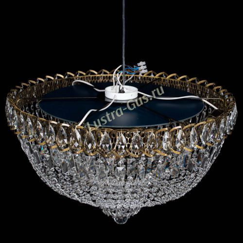 Люстра Хрустальный Каскад №2 журавлик под бронзу в Симферополе Гусь Хрустальный