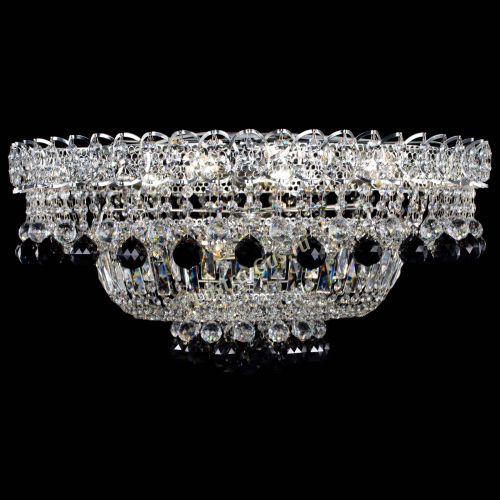 Люстра Хрустальный каскад №3 Шар черная в Симферополе Гусь Хрустальный