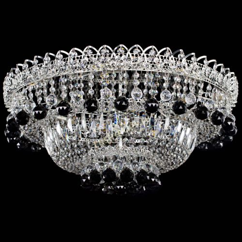 Люстра Хрустальный каскад №3 Шар черная в Симферополе Гусь Хрустальный