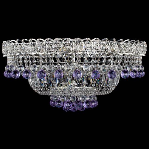 Люстра Хрустальный каскад №3 Шар фиолетовая в Симферополе Гусь Хрустальный