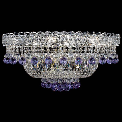 Люстра Хрустальный каскад №3 Шар фиолетовая в Симферополе Гусь Хрустальный