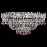 Люстра Хрустальный каскад №3 Шар розовая в Симферополе