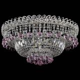 Люстра Хрустальный каскад №3 Шар розовая в Симферополе