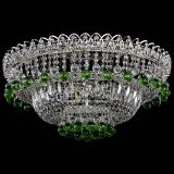 Люстра Хрустальный каскад №3 Шар зеленая в Симферополе