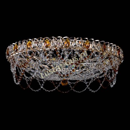 Люстра Каскад Ажур 700 мм чайный в Симферополе Гусь Хрустальный