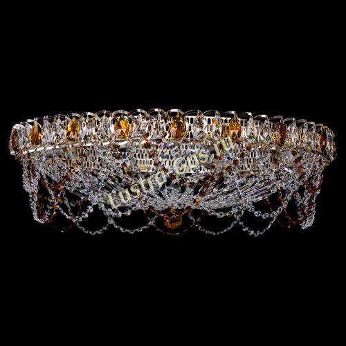 Люстра Каскад Ажур 700 мм чайный в Симферополе Гусь Хрустальный