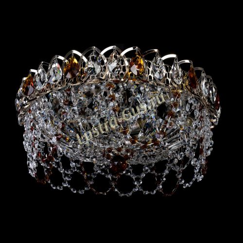 Люстра Хрустальный Каскад Ажур чайный в Симферополе Гусь Хрустальный