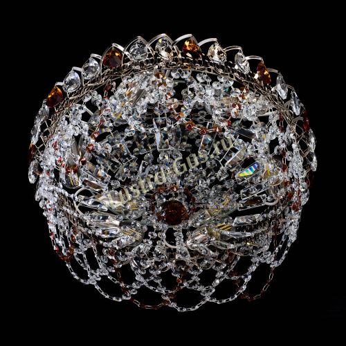 Люстра Хрустальный Каскад Ажур чайный в Симферополе Гусь Хрустальный