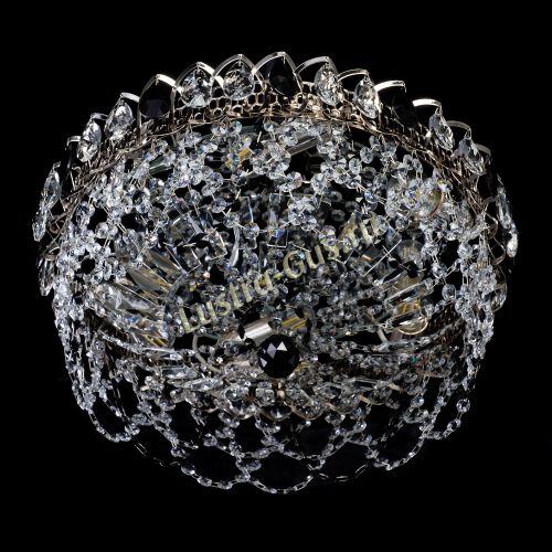 Люстра Хрустальный Каскад Ажур черный в Симферополе Гусь Хрустальный