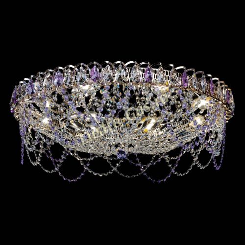 Люстра Каскад Ажур 700 мм фиолетовый в Симферополе Гусь Хрустальный