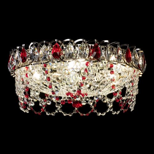 Люстра Хрустальный Каскад Ажур красный в Симферополе Гусь Хрустальный