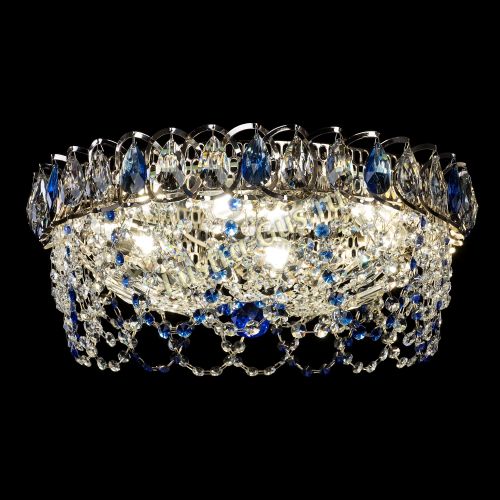 Люстра Хрустальный Каскад Ажур синий в Симферополе Гусь Хрустальный