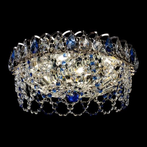 Люстра Хрустальный Каскад Ажур синий в Симферополе Гусь Хрустальный