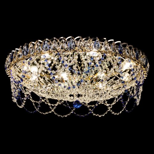 Люстра Каскад Ажур 700 мм синий в Симферополе Гусь Хрустальный