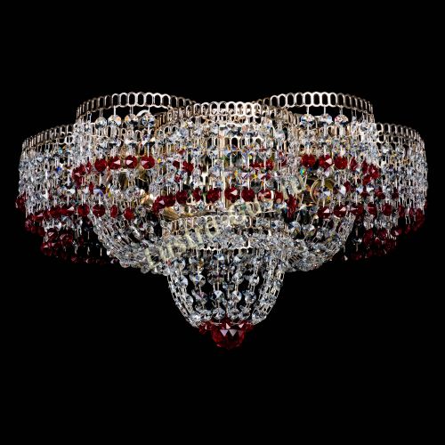 Люстра Камелия №1 красная в Симферополе Гусь Хрустальный