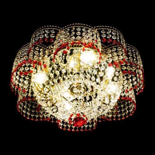 Люстра Камелия №1 красная в Симферополе Гусь Хрустальный