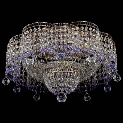 Люстра Камелия №4 фиолетовая в Симферополе Гусь Хрустальный