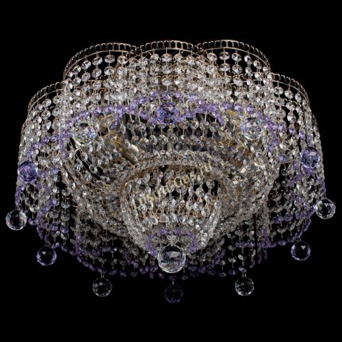 Люстра Камелия №4 фиолетовая в Симферополе Гусь Хрустальный