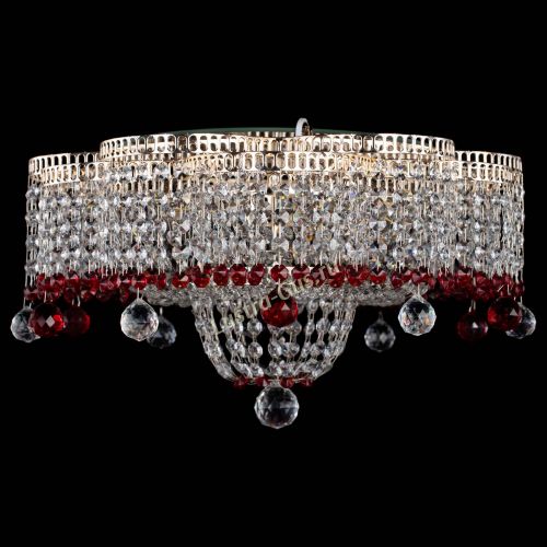 Люстра Камелия №4 красная в Симферополе Гусь Хрустальный