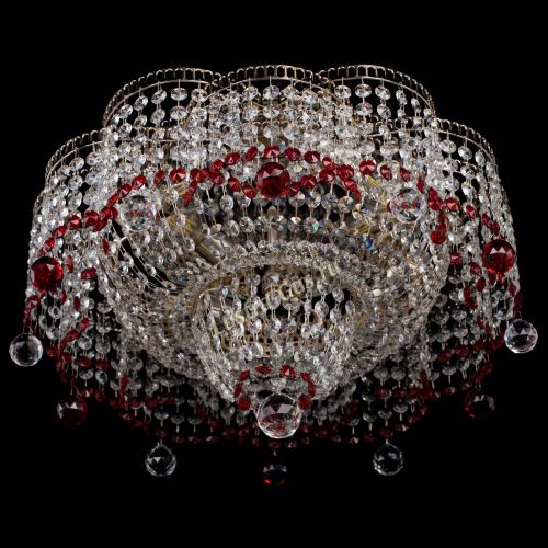 Люстра Камелия №4 красная в Симферополе Гусь Хрустальный