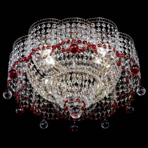 Люстра Камелия №4 красная в Симферополе Гусь Хрустальный