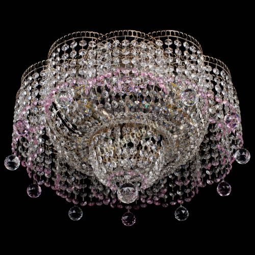 Люстра Камелия №4 розовая в Симферополе Гусь Хрустальный