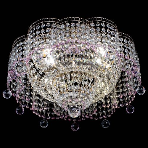 Люстра Камелия №4 розовая в Симферополе Гусь Хрустальный