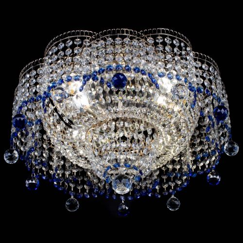 Люстра Камелия №4 синяя в Симферополе Гусь Хрустальный