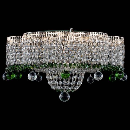 Люстра Камелия №4 зеленая в Симферополе Гусь Хрустальный