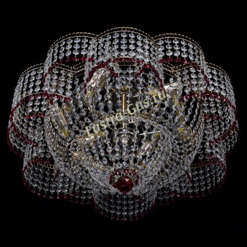 Люстра Камелия №1 красная в Симферополе Гусь Хрустальный