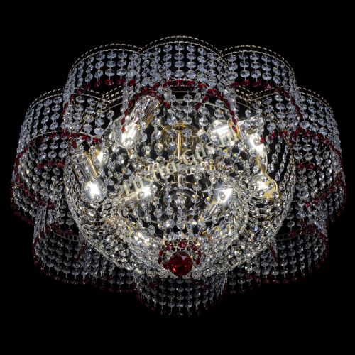 Люстра Камелия №1 красная в Симферополе Гусь Хрустальный