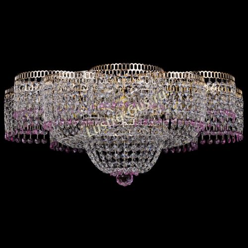 Люстра Камелия №1 розовая в Симферополе Гусь Хрустальный