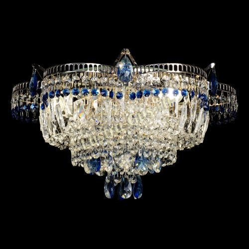 Люстра Камея №1 - 3 лампы синяя в Симферополе Гусь Хрустальный