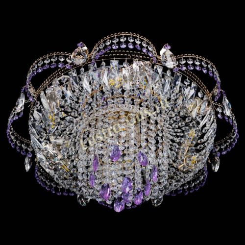 Люстра Камея №1 фиолетовая в Симферополе Гусь Хрустальный