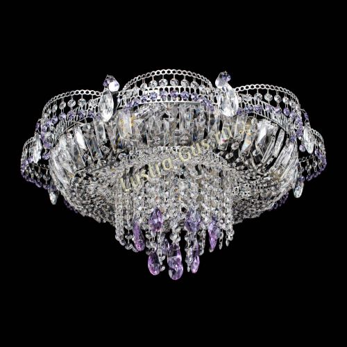Люстра Камея №1 фиолетовая в Симферополе Гусь Хрустальный