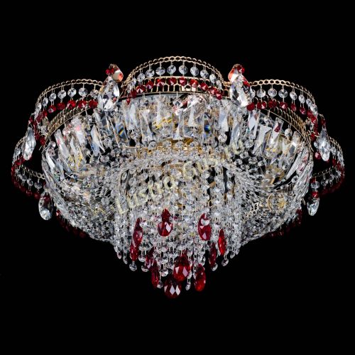 Люстра Камея №1 красная в Симферополе Гусь Хрустальный