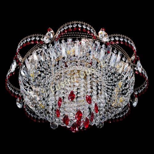 Люстра Камея №1 красная в Симферополе Гусь Хрустальный