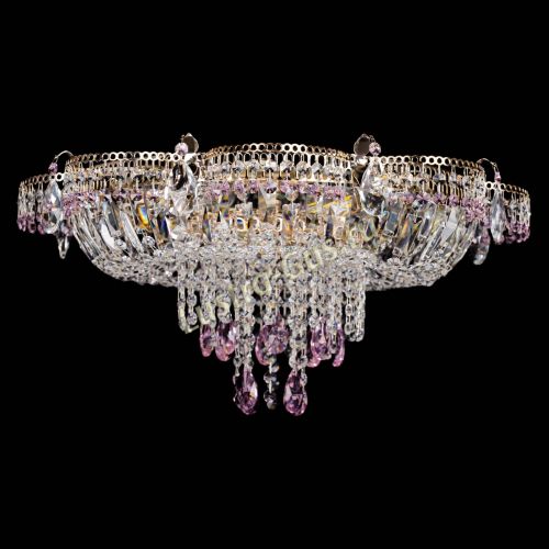 Люстра Камея №1 розовая в Симферополе Гусь Хрустальный