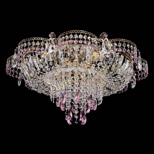 Люстра Камея №1 розовая в Симферополе Гусь Хрустальный