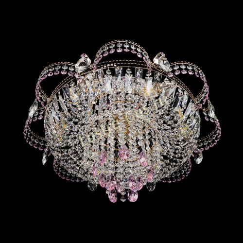 Люстра Камея №1 розовая в Симферополе Гусь Хрустальный