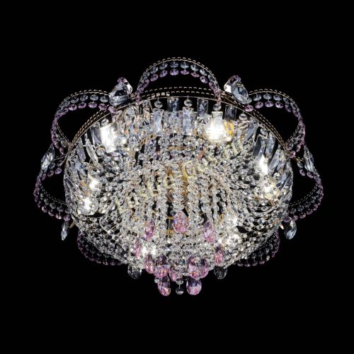 Люстра Камея №1 розовая в Симферополе Гусь Хрустальный