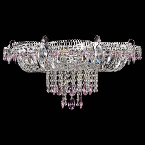 Люстра Камея №1 розовая в Симферополе Гусь Хрустальный